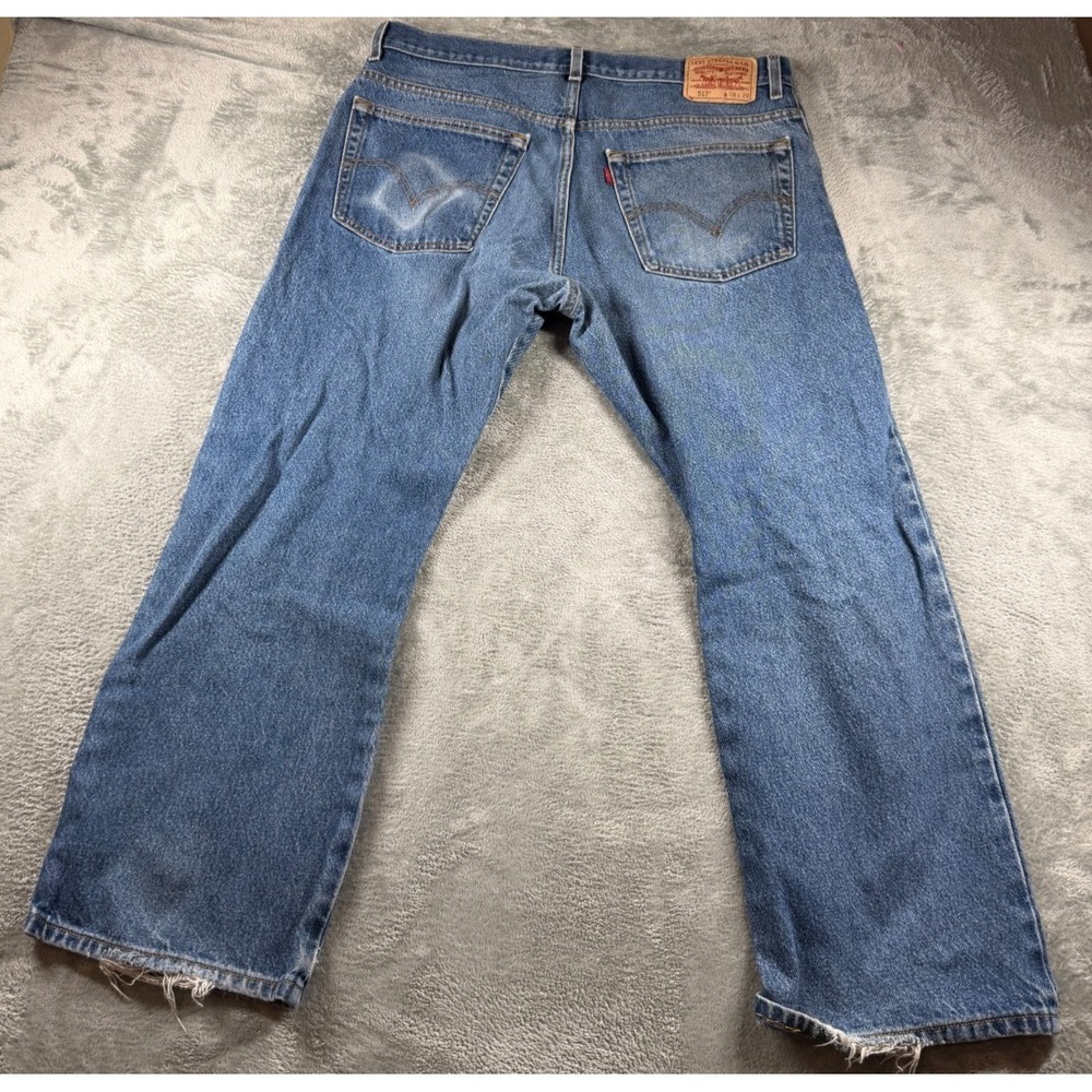 Vtg Levi's 517 USA Boot Cut Jeans 38x29 Distressed Fade - Picture 13 of 16